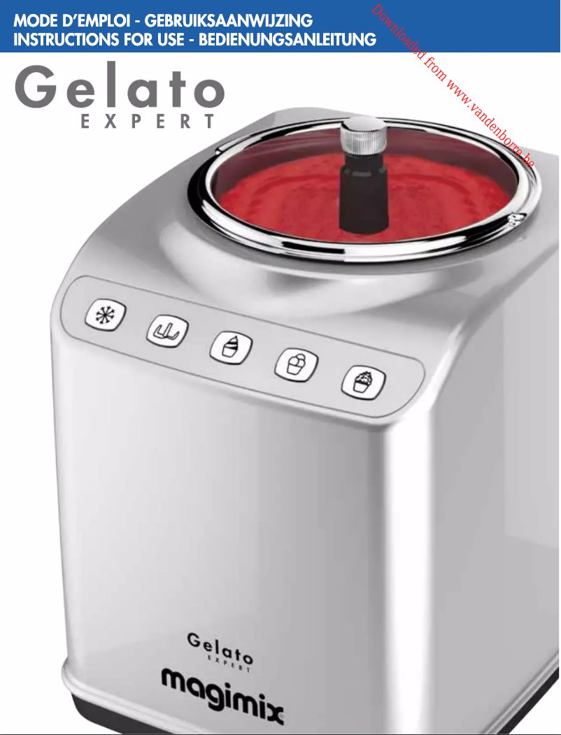 Página 1 del manual Manual de usuario Magimix Gelato Expert