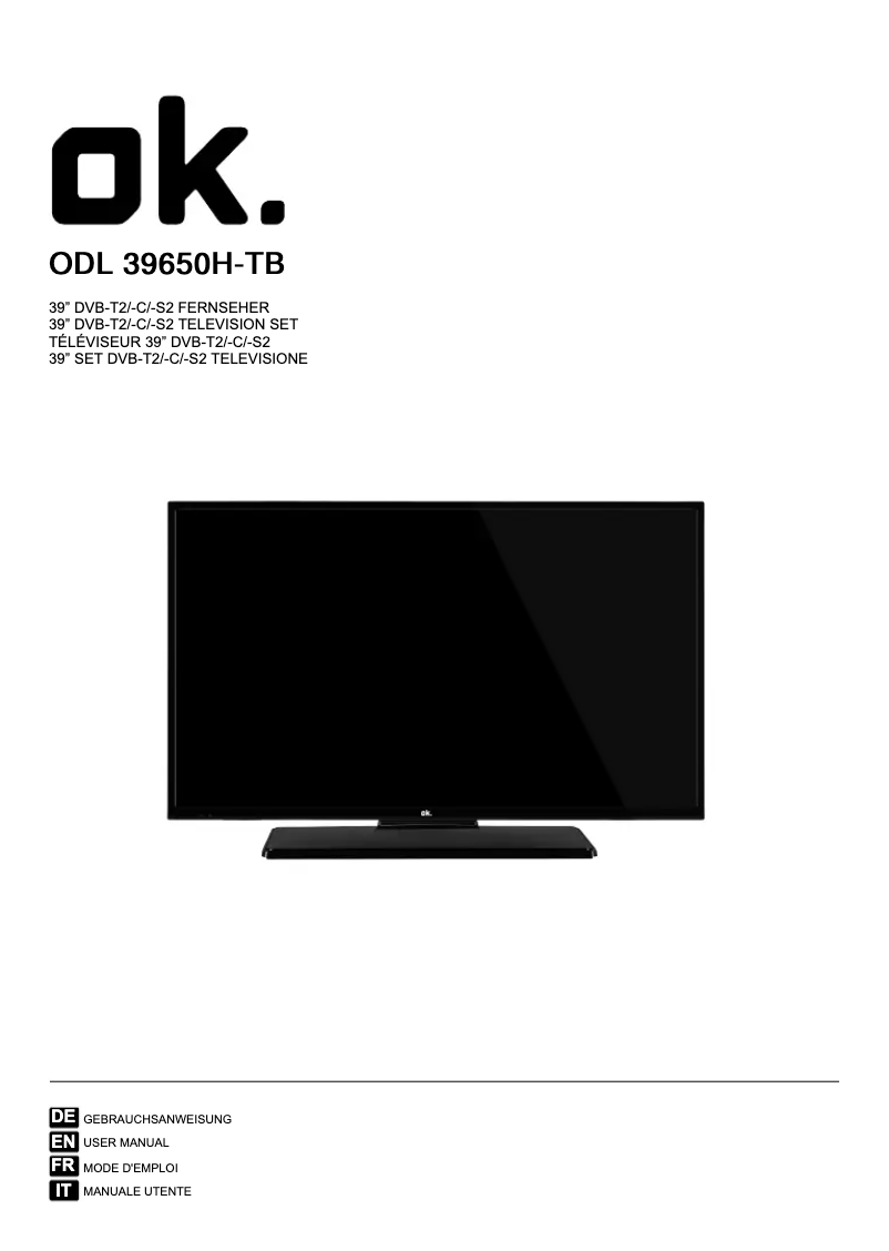 Image de la première page du manuel de l'appareil ODL 39650H-TB