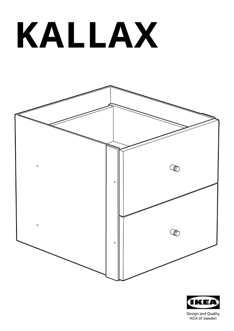 Image de la première page du manuel de l'appareil KALLAX 203.518.79