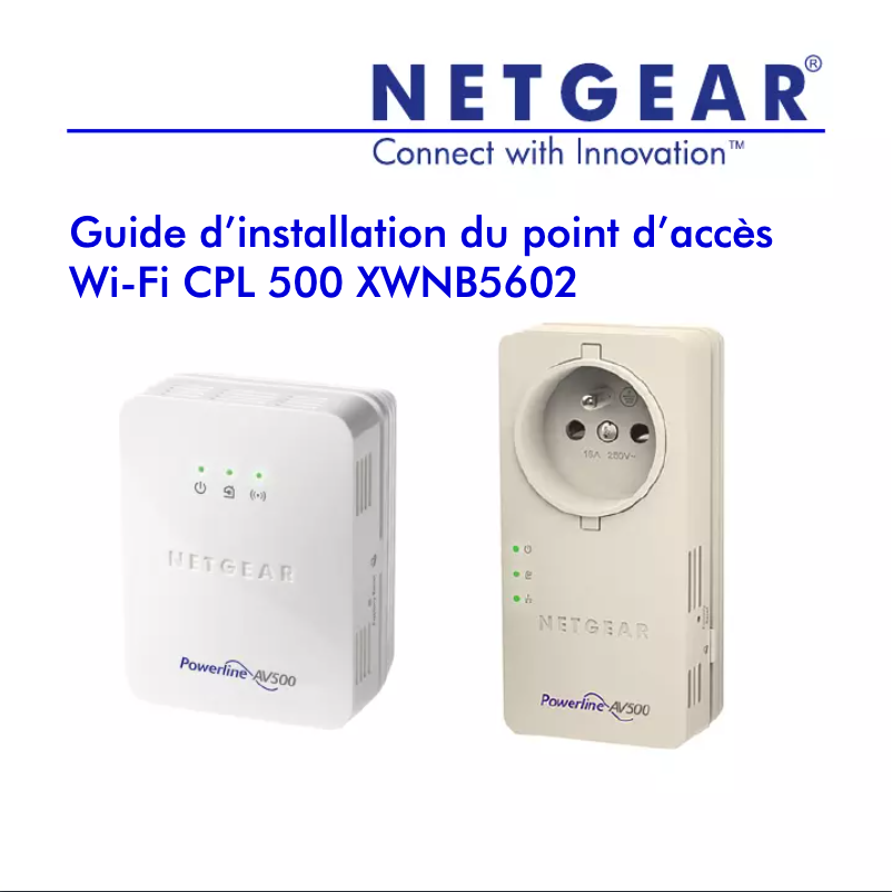 Page 1 de la notice Guide d'installation Netgear XWNB5602