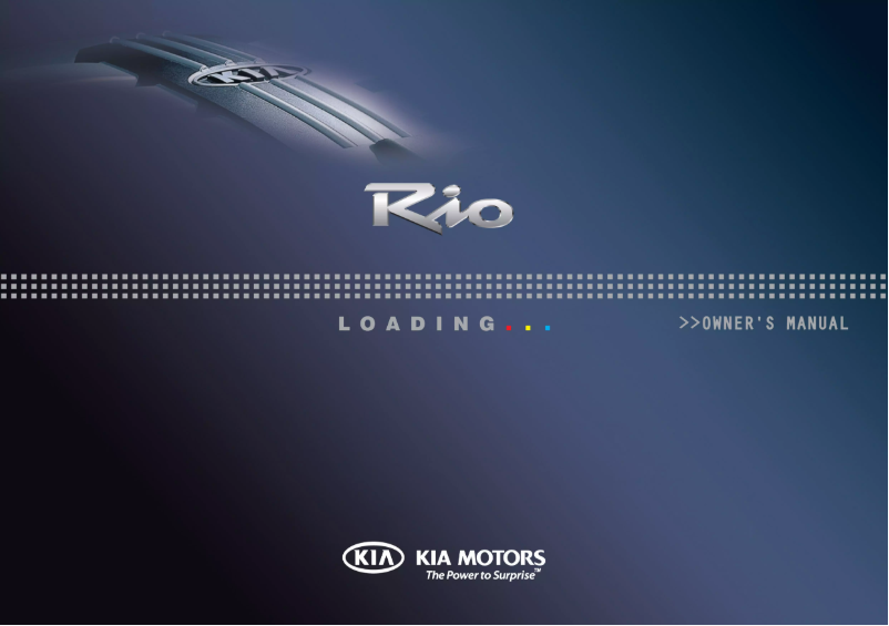 Page 1 de la notice Manuel utilisateur Kia Rio (2014)