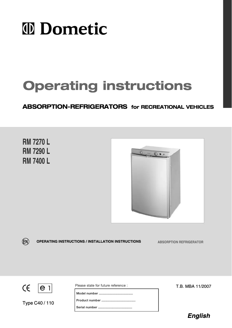 Imagen de la primera página del manual del dispositivo RM 7400 L
