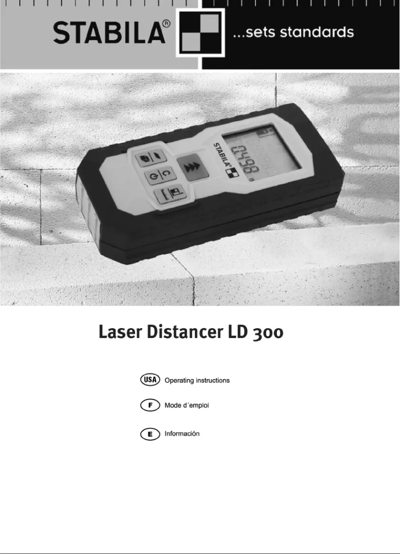 Page 1 de la notice Manuel utilisateur Stabila LD300