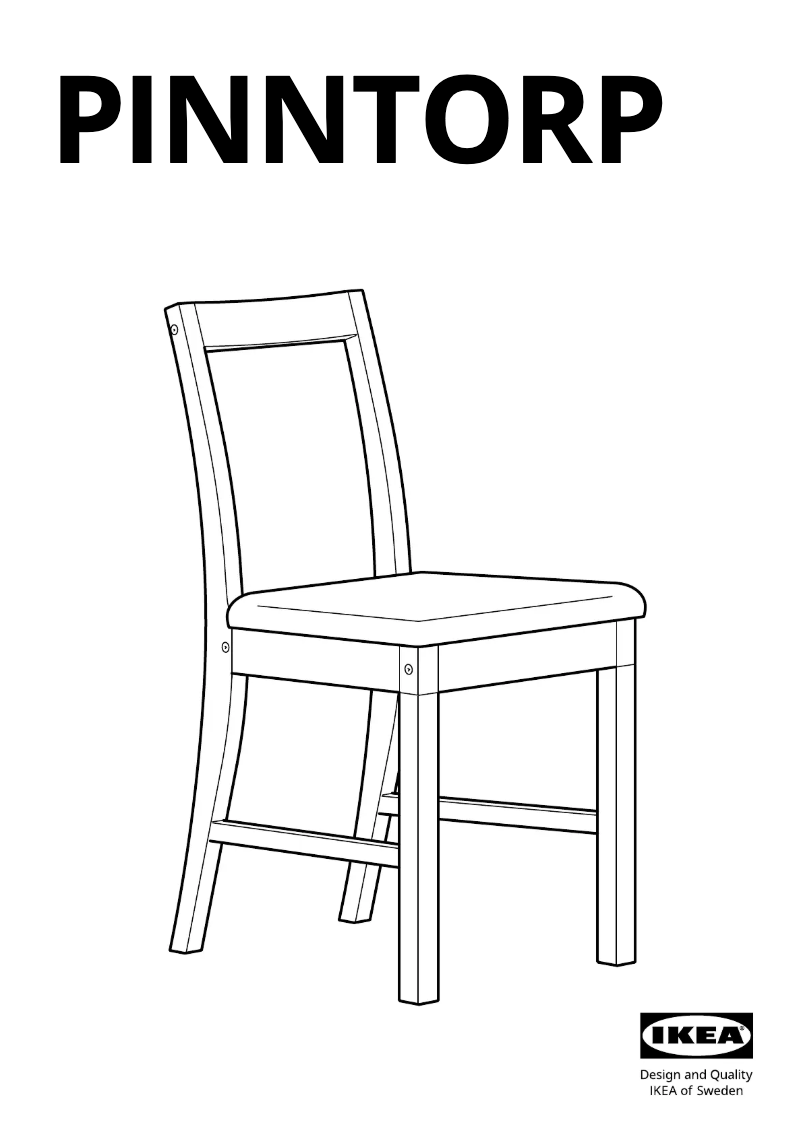 Page 1 de la notice Manuel utilisateur Ikea PINNTORP 805.294.84