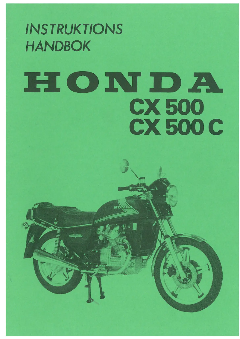 Page 1 de la notice Manuel utilisateur Honda CX 500 C