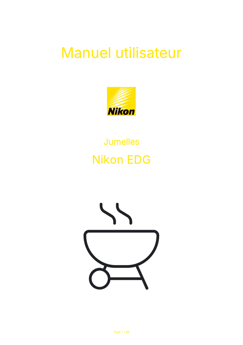 Page 1 de la notice Manuel utilisateur Nikon EDG