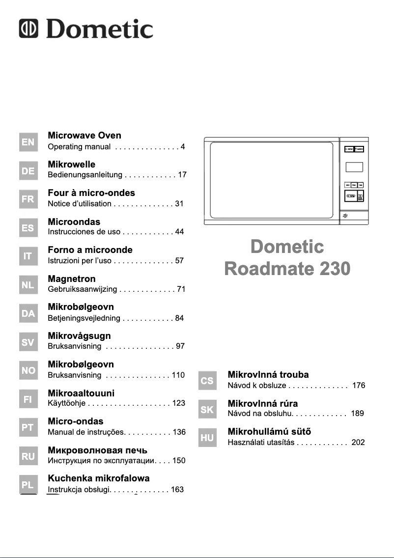 Page 1 de la notice Manuel utilisateur Dometic Roadmate 230