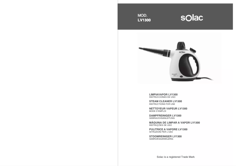 Image de la première page du manuel de l'appareil LV1300