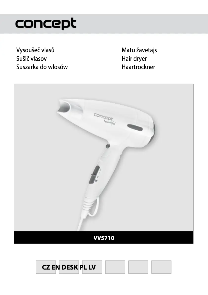 Image de la première page du manuel de l'appareil VV-5710