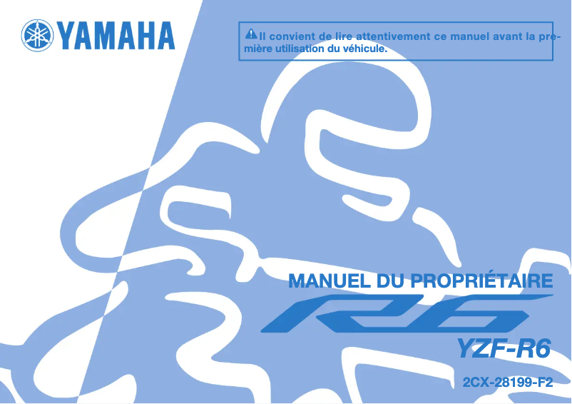 Page 1 de la notice Manuel utilisateur Yamaha YZF-R6 (2016)