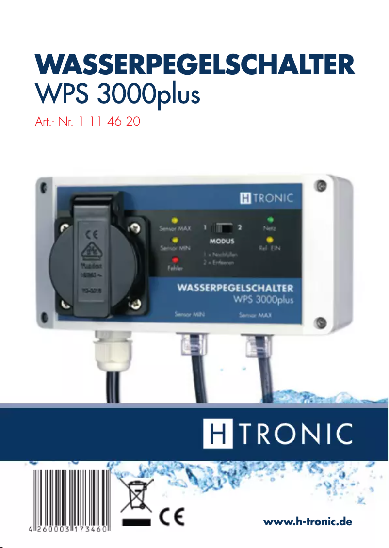 Page n°1 - Manuel utilisateur H-Tronic WPS 3000 plus