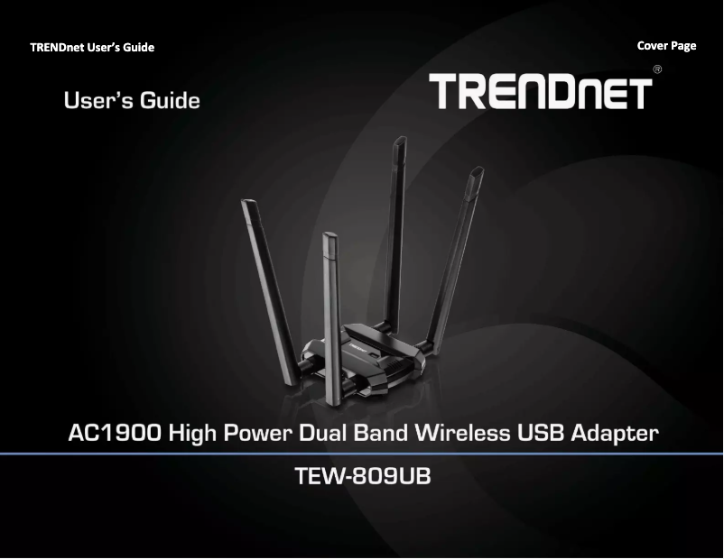 Image de la première page du manuel de l'appareil AC1900