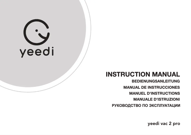 Page n°1 - Manuel utilisateur yeedi Vac 2 pro