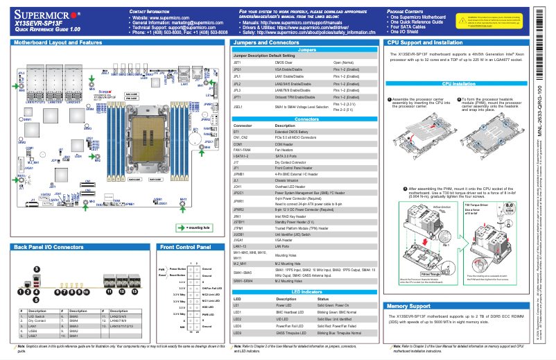 Image de la première page du manuel de l'appareil X13SEVR-SP13F