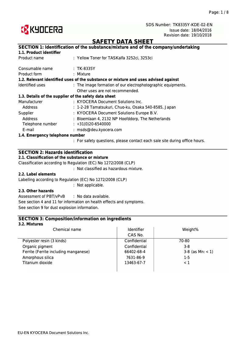 Image de la première page du manuel de l'appareil TASKalfa 3253ci