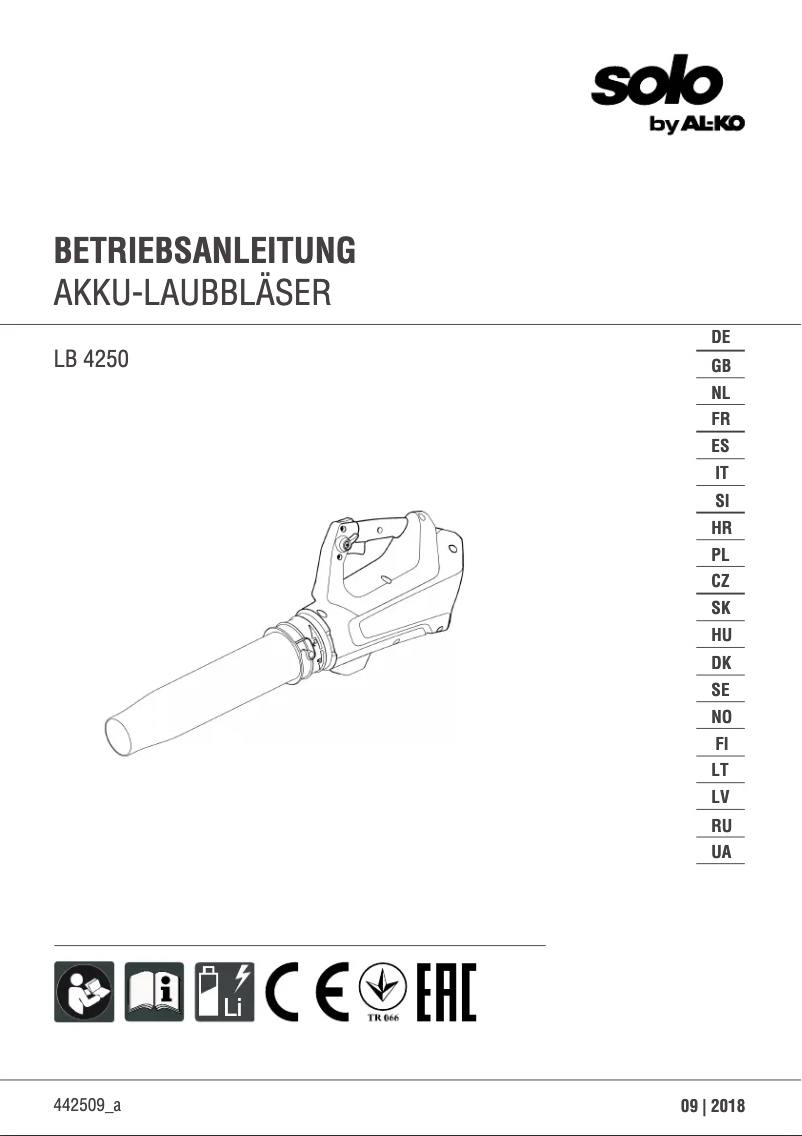 Página 1 del manual Manual de usuario AL-KO Solo LB 4250