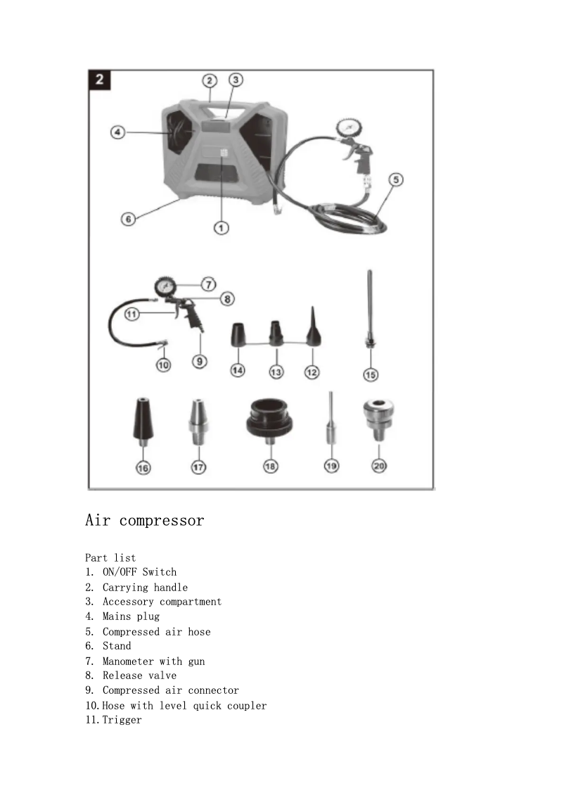 Page 1 de la notice Manuel utilisateur Fieldmann FDAK 201101-E