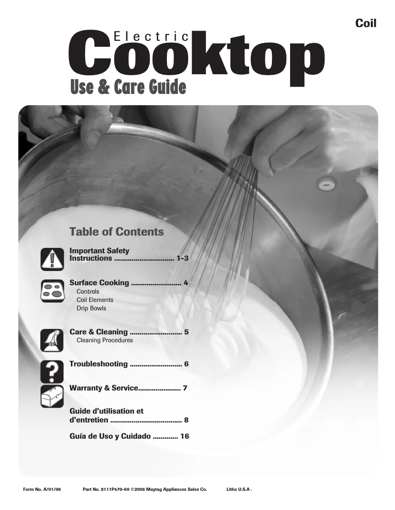 Page 1 de la notice Manuel utilisateur Whirlpool CEC1430AAB