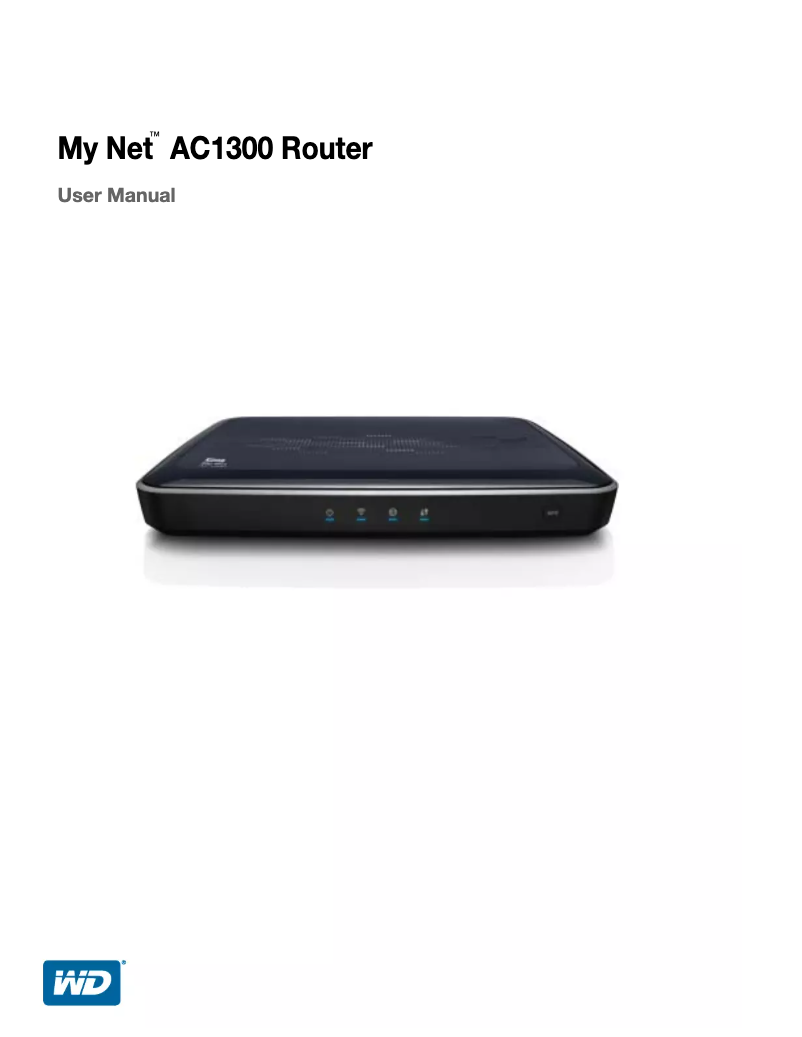 Page n°1 - Manuel utilisateur Western Digital My Net WDBWNJ0000NBL