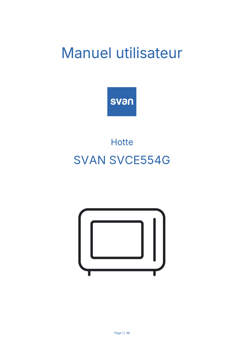 Image de la première page du manuel de l'appareil SVCE554G