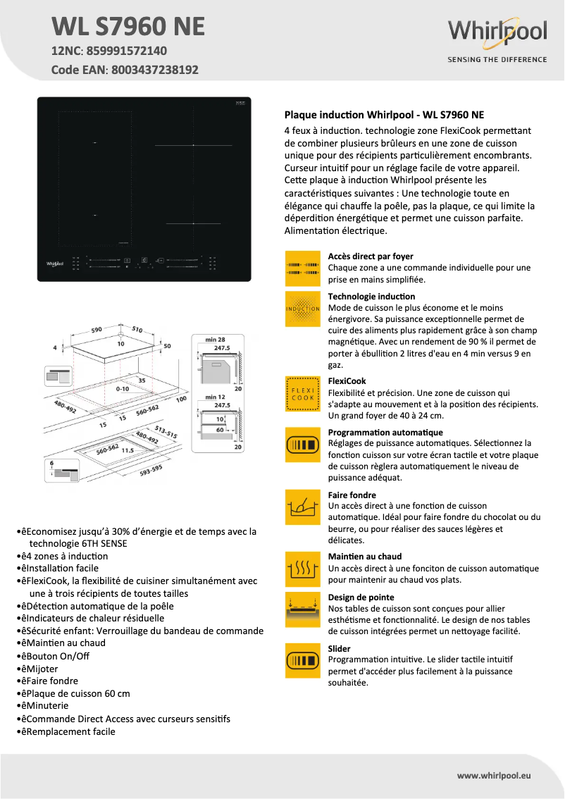 Image de la première page du manuel de l'appareil WL S7960 NE