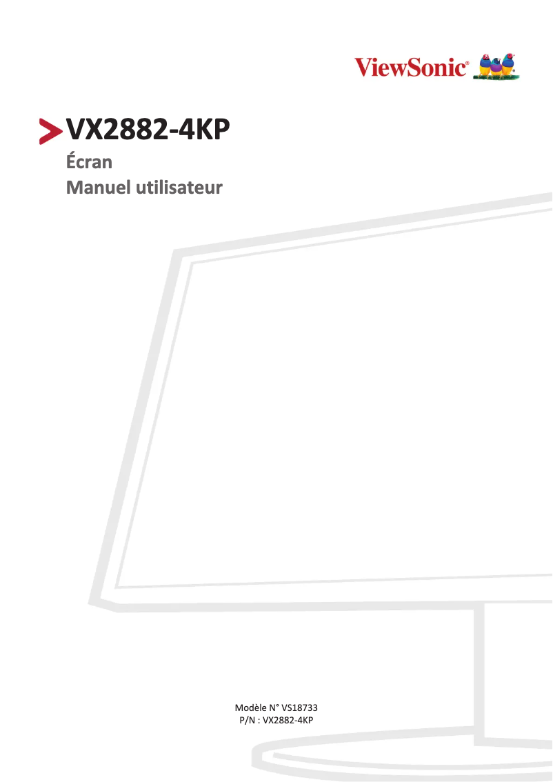 Page n°1 - Manuel utilisateur Viewsonic VX2882-4KP