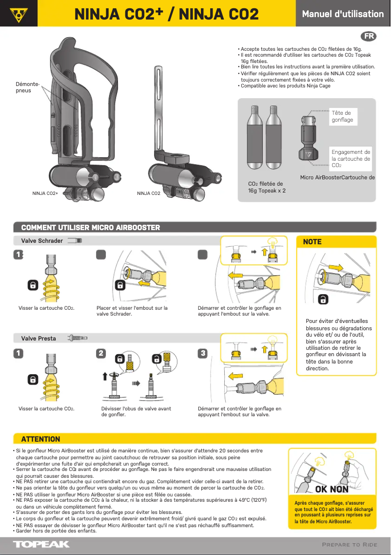 Image de la première page du manuel de l'appareil NINJA CO2