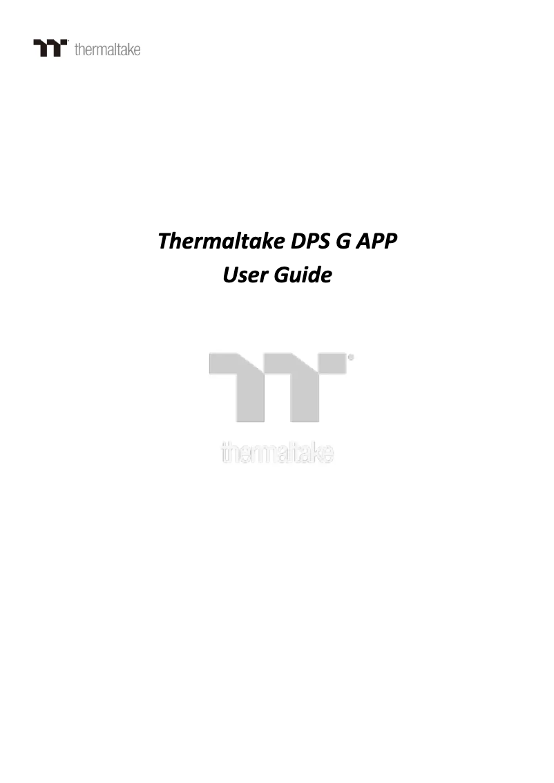 Page n°1 - Guide de démarrage rapide Thermaltake Toughpower DPS G