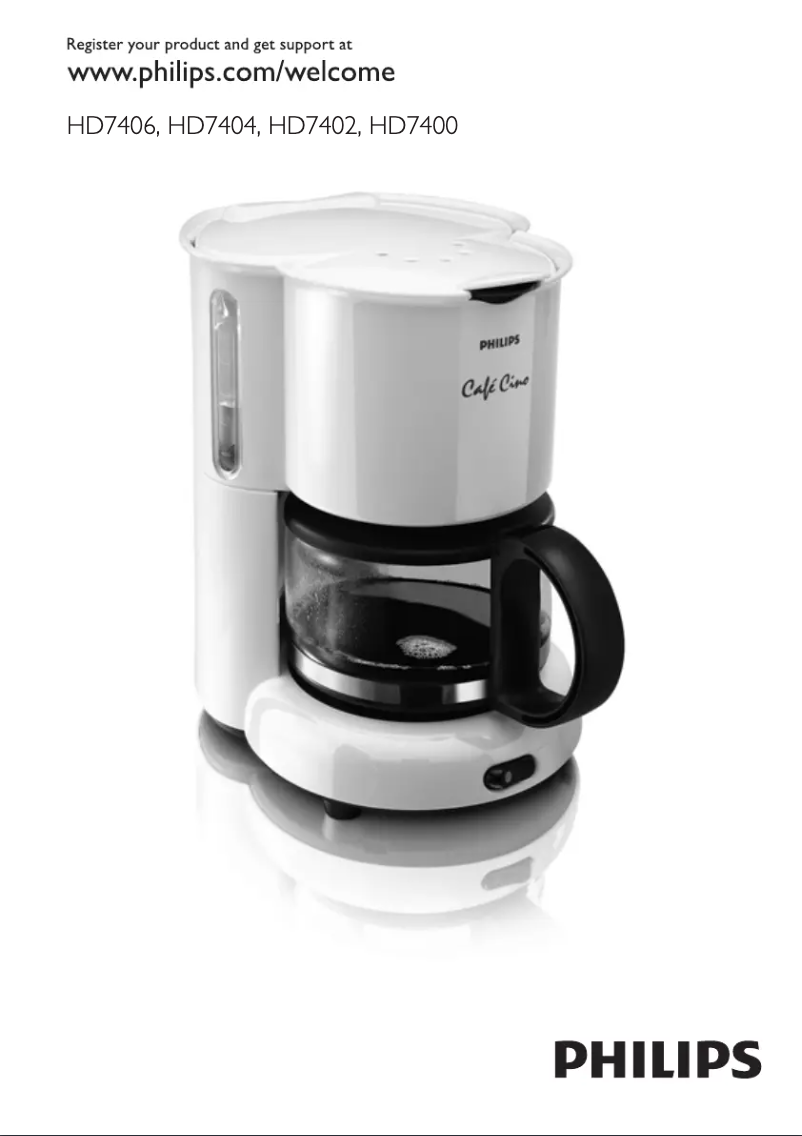 Page n°1 - Manuel utilisateur Philips Cafe Cino HD7400