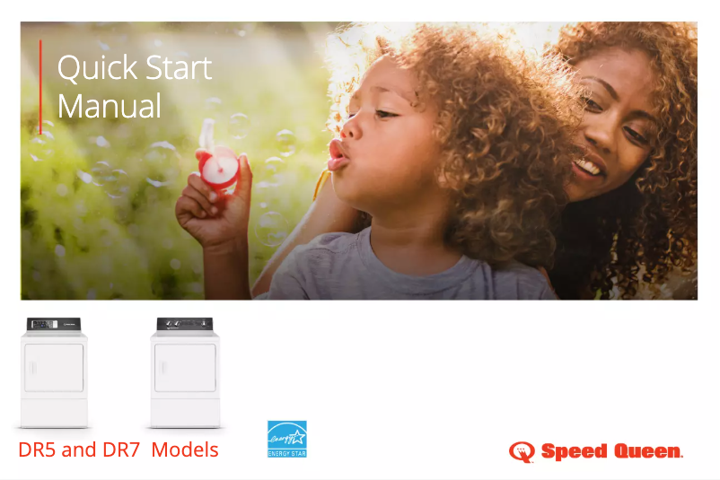 Page n°1 - Guide de démarrage rapide Speed Queen DR7004BE