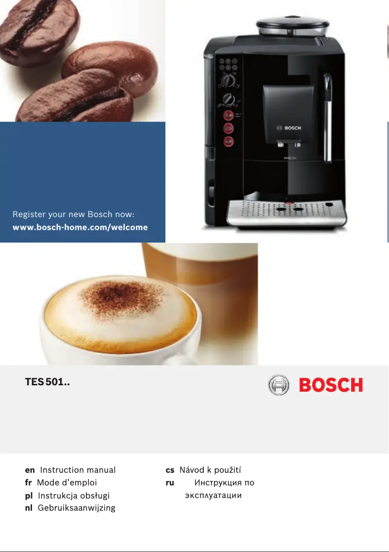 Page 1 de la notice Manuel utilisateur Bosch TES50129RW