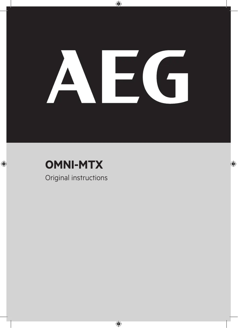 Page n°1 - Manuel utilisateur AEG OMNI-MTX