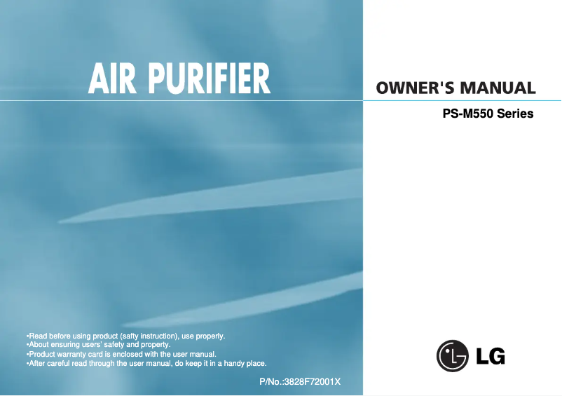 Page 1 de la notice Manuel utilisateur LG PS-M550WP