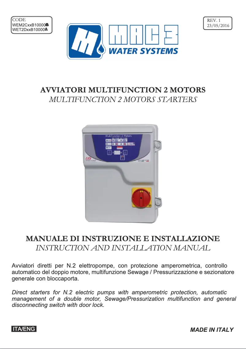 Image de la première page du manuel de l'appareil Quadro T