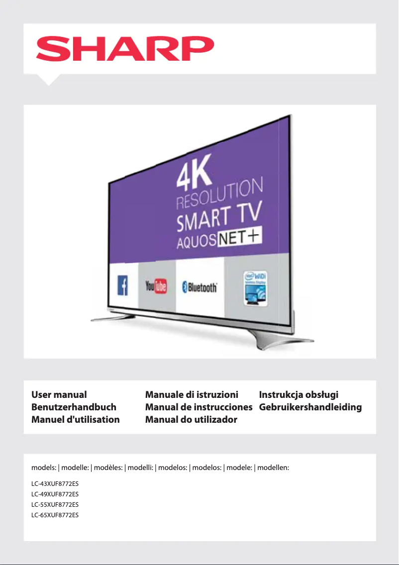 Image de la première page du manuel de l'appareil LC-65XUF8772KS
