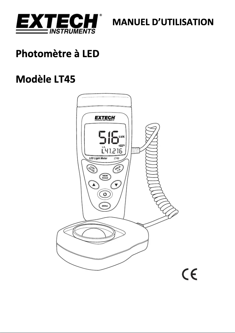 Image de la première page du manuel de l'appareil LT45