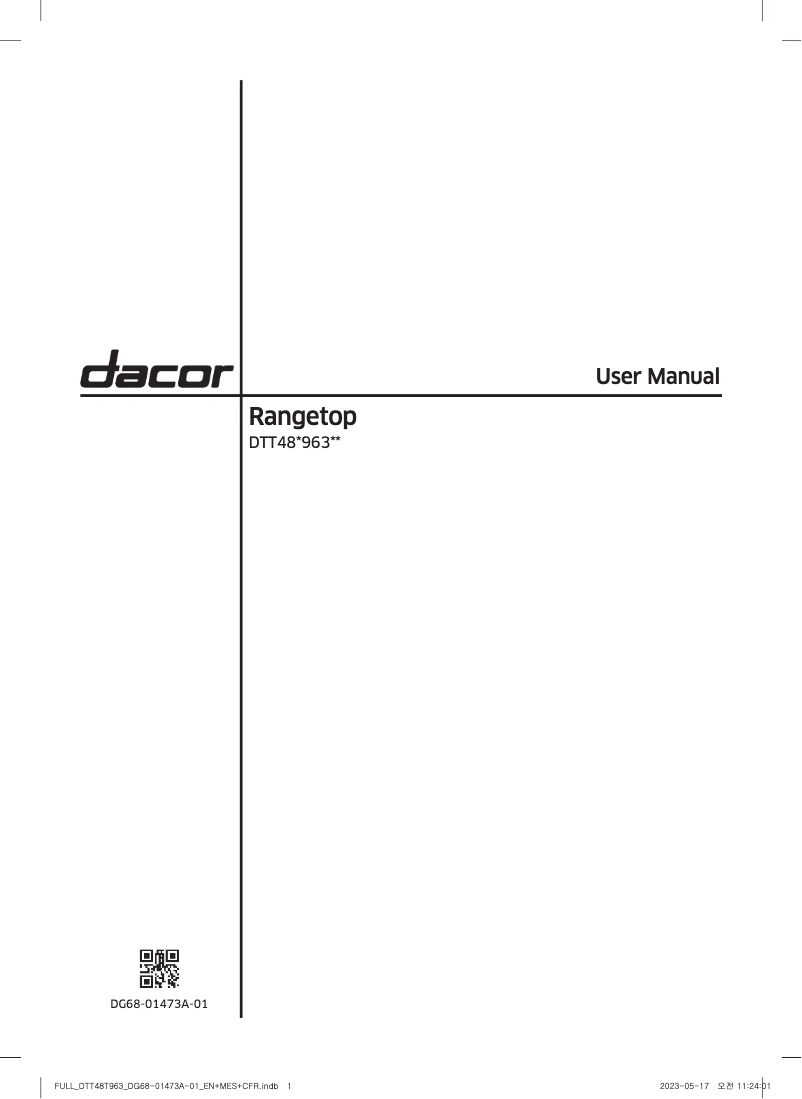 Image de la première page du manuel de l'appareil DTT48T963GS