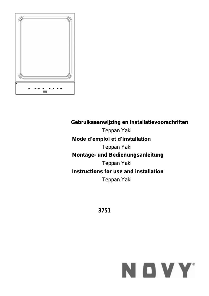 Page n°1 - Manuel utilisateur Novy Teppan Yaki 3751