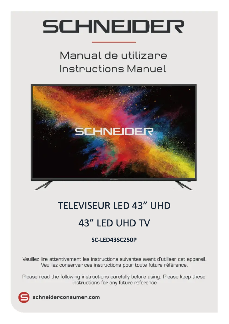 Page n°1 - Manuel utilisateur Schneider SC-LED43SC150P