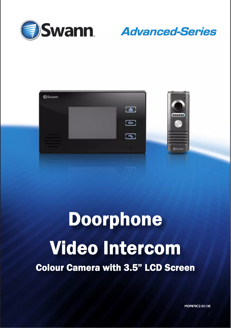 Page 1 de la notice Manuel utilisateur Swann SWHOM-DP870C