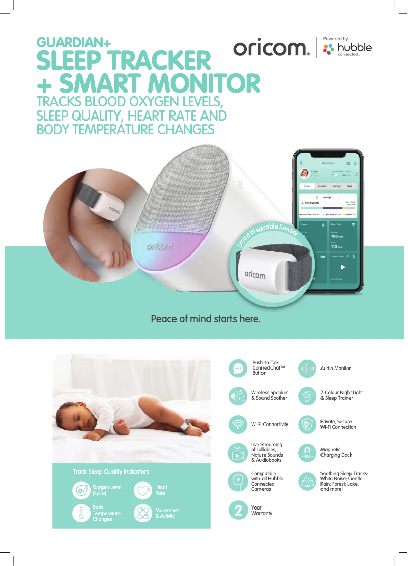 Page 1 de la notice Fiche technique Oricom OBH430