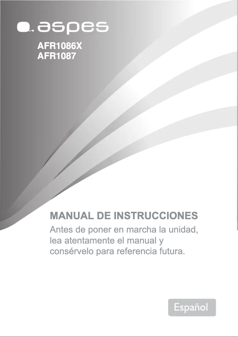 Image de la première page du manuel de l'appareil AFR1086X