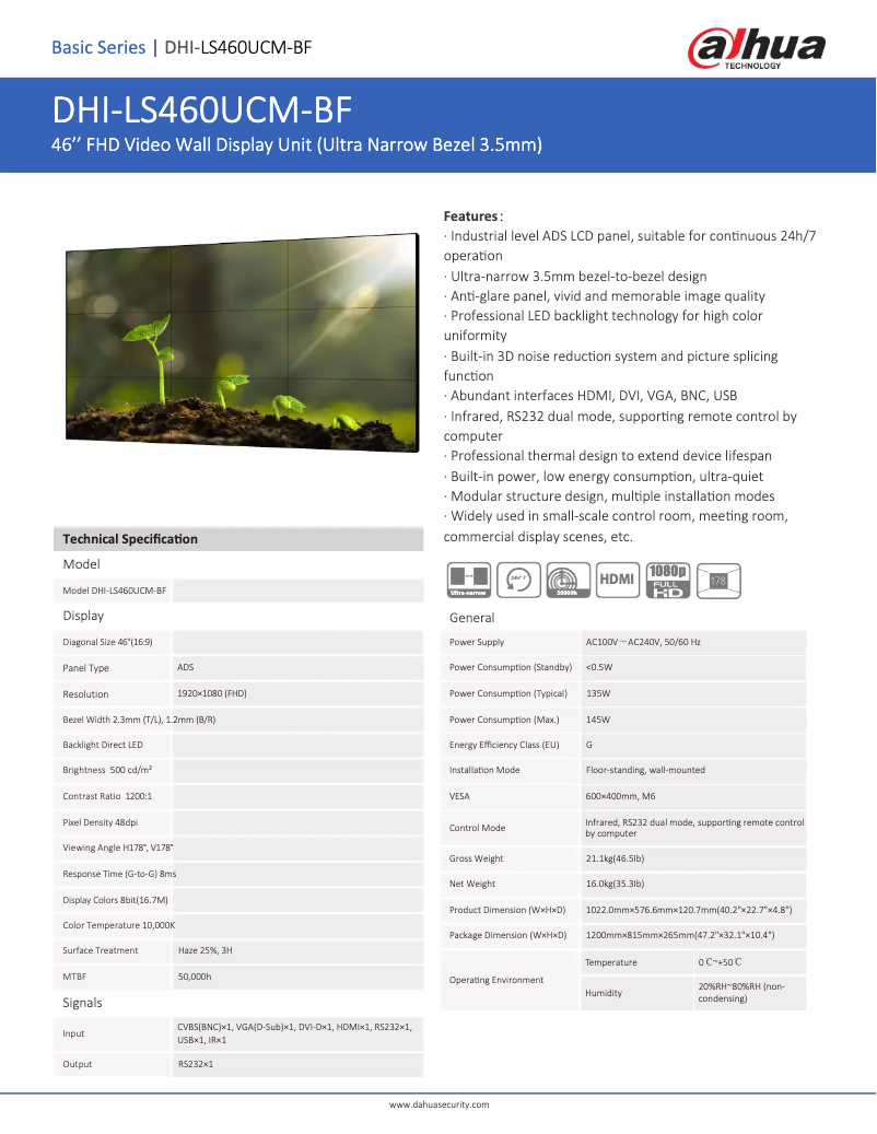 Image de la première page du manuel de l'appareil LS460UCM-BF
