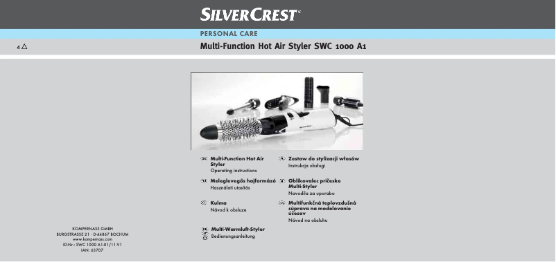 Page 1 de la notice Manuel utilisateur SilverCrest SWC 1000 A1