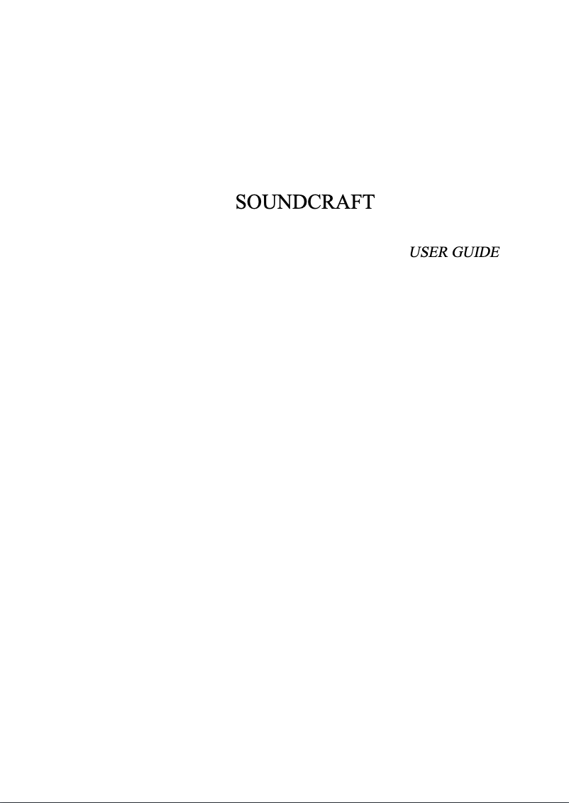 Page 1 de la notice Manuel utilisateur Soundcraft D-Mix 1000