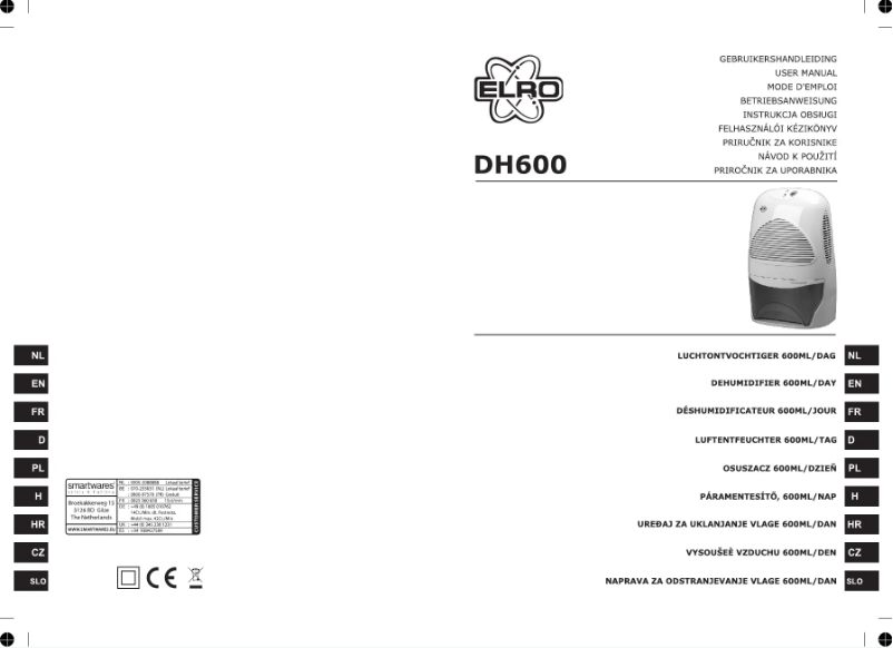 Page n°1 - Manuel utilisateur Elro DH600