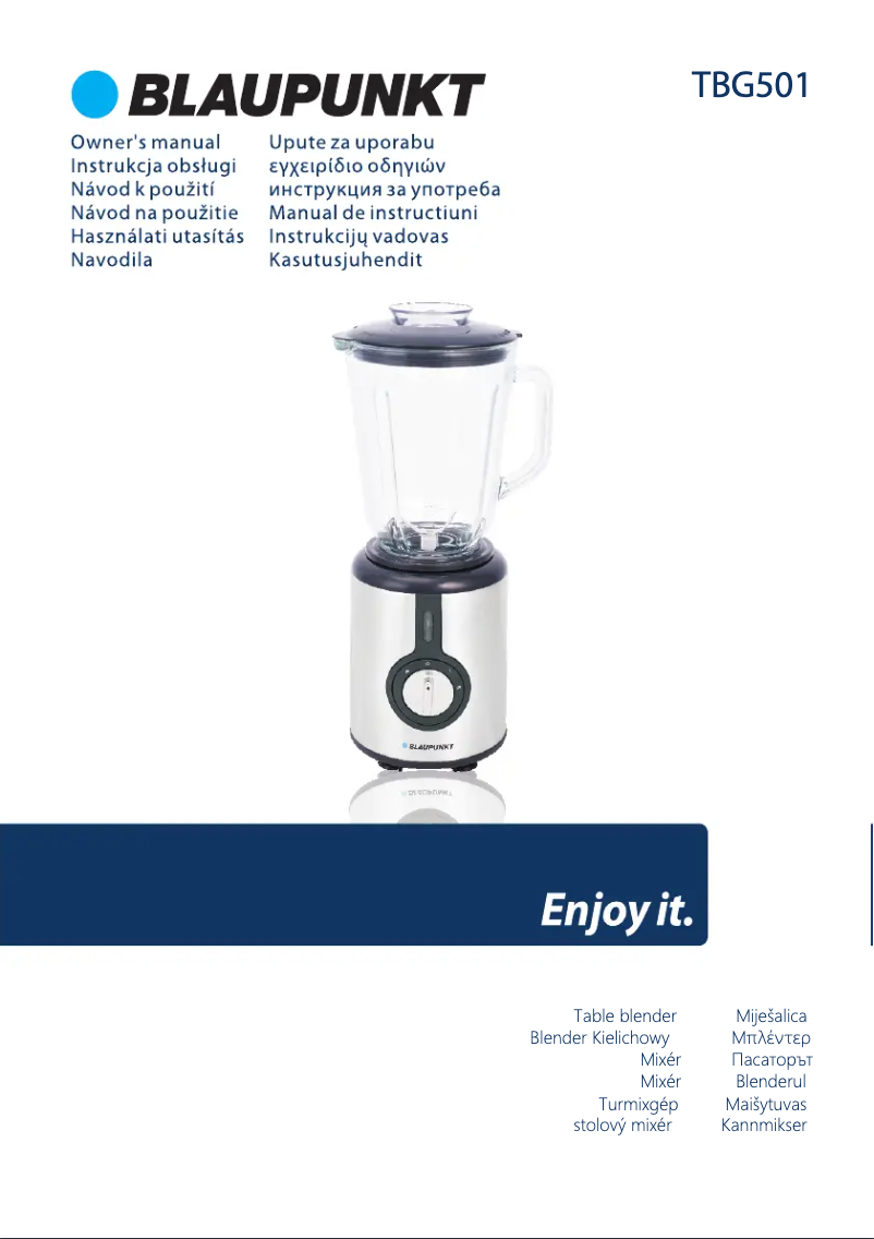 Image de la première page du manuel de l'appareil TBG501