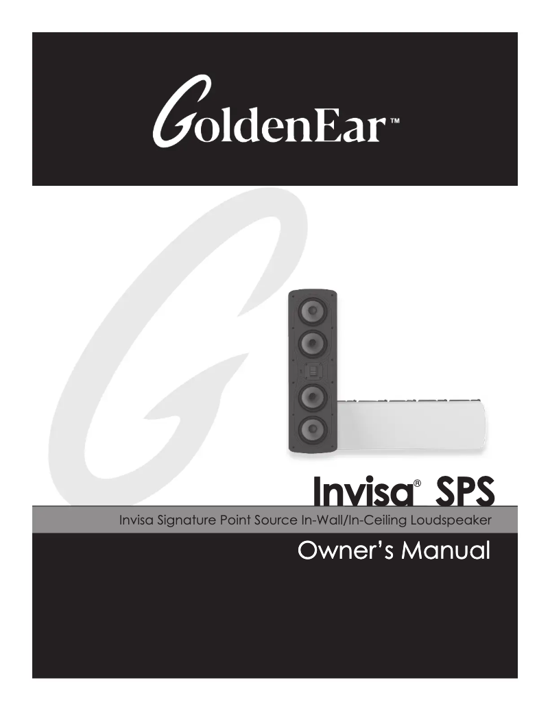 Page 1 de la notice Manuel utilisateur GoldenEar Invisa SPS