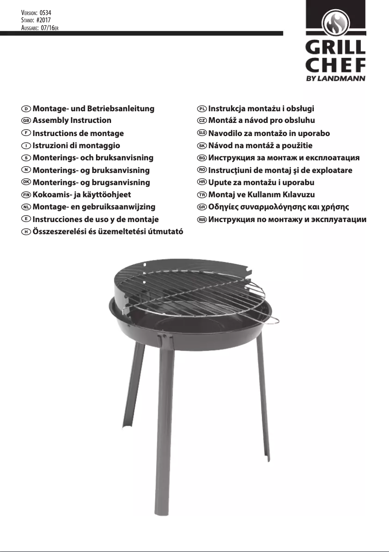 Page 1 de la notice Manuel utilisateur Landmann 0534