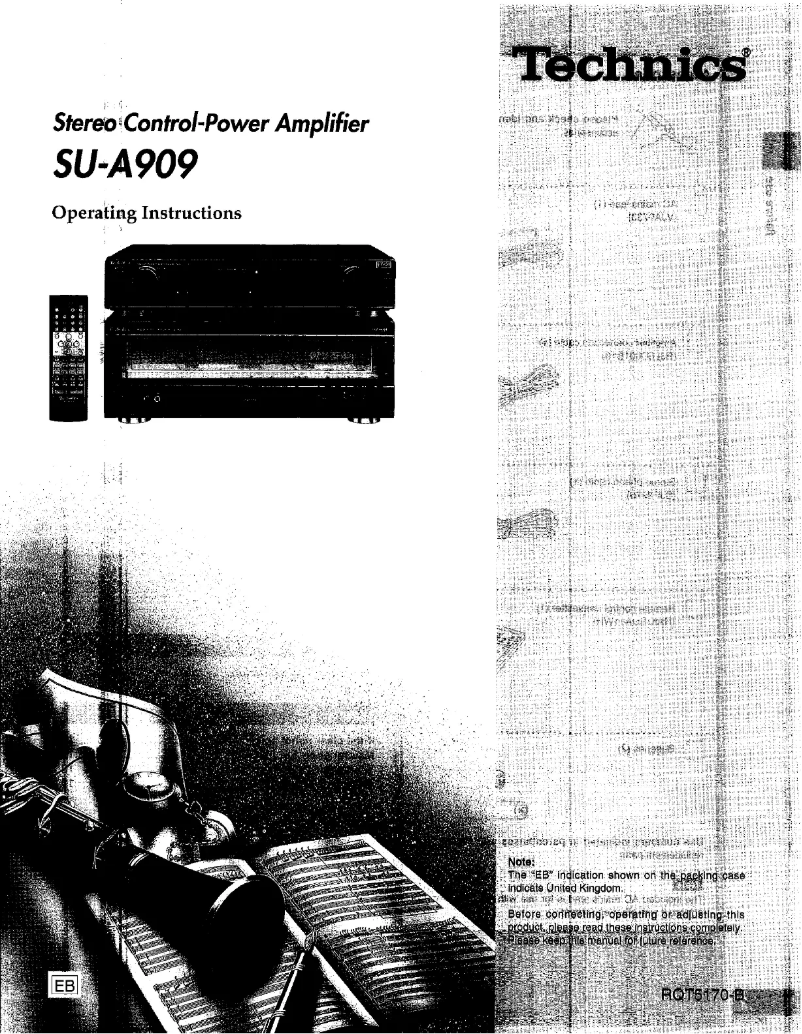 Page n°1 - Manuel utilisateur Technics SU-A909